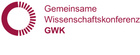 Logo der Gemeinsamen Wissenschaftskonferenz (kurz: GWK) als Förderer der Kampagne "Die HAW-Professur in Sachsen-Anhalt"